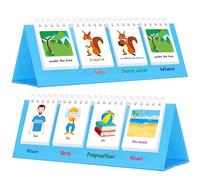 Tableaux de Phrases, 80 Cartes Recto Verso, 40 Phrases, Apprendre Les Parties du Discours Qui/Quoi/Où Construction de Phrases, Tableau Autonome