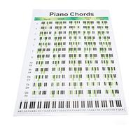 Tableaux de touches pour piano, 60 accords, facile à lire, réutilisable pour pratiquer (L)