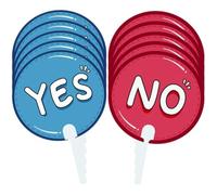 Tableaux De Vote Réutilisables en Classe, 10 Pièces, Palettes De Vote Oui Ou Non, Vrai Ou Ou Pouces vers Le, Fournitures De Vote D'interaction