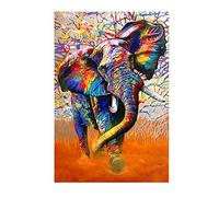Tableaux Decoratifs Muraux Éléphant Coloré Street Art Graffiti Animal Affiches Et Gravures Mur Art Photos pour Salon Décor 50x70cm (20x28in) Sans Cadre