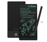 Tableaux D'écriture LCD pour Adultes, Czemo 6.5 Pouces Réutilisable Plein Ecran LCD Tableaux d'écriture avec Stylo Magnétique, pour Record Rapide, Bureau, Mémos, Arithmétique, Dessin, Noir
