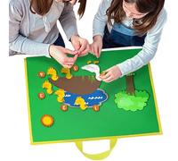 Tableaux d'histoire en feutre pour d'âge préscolaire - 42 x 32 x 1,5 cm - Pliable - Double face - Aide aux enseignants - Pour les travaux manuels préscolaires - Apprentissage précoce