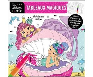 Tableaux magiques - Fabuleuses sirènes - + 4 feutres - Eugénie Varone - Fleurus - Jeux livres objets