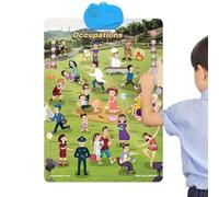 Tableaux Muraux Parlants pour ,Jouets d'apprentissage Interactifs Et Amusants avec Son,Posters pour Classe Primaire - pour Maison École Classe Temps Familial Intérieur Extérieur Vacances Anniversaire