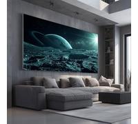 Tableaux Posters et Arts Décoratifs Lespace Planète Grande Toile Murale pour Salon ScienceFiction Galaxie Cadre Decoratif Chambre Paysage Naturel Lune Tableau Impression pour Maison 70x140 cm