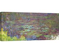 Tableaux sur toile - Claude Monet, Nymphéas au coucher du soleil - 70x35 cm