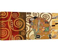 Tableaux sur toile - Gustav Klimt, L'étreinte (or) - 140x70 cm