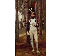 Tableaux sur Toile Image Imprimén Célèbre Grenadier à pied de la garde impériale par Jean Baptiste Edouard Detaille Pour la Décoration Murale 60x90cm