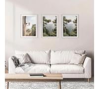 Tableaux sur toile représentant des oliviers méditerranéens, style champêtre italien, affiches d'art mural d'inspiration européenne pour une décoration intérieure moderne (60 x 85 cm - 3 pièces)