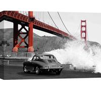 Tableaux sur toile - Under the Golden Gate Bridge, San Francisco (BW) - 80x60 cm