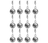 Tablecloth Weights, 12 Pieces Stainless Steel Weights with Sturdy Design, Tablecloth Holder with Clamp for Outdoor, Rust Resistant Feature, Easy Clip Tool, Practical Accessory for Picnic Party Dining