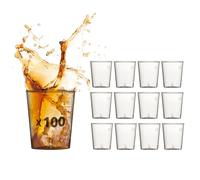 Table'Colors 100 Verres Shooter - verrines 3cl Transparent Plastique Recyclable Solide Avec Marquage 2cl Idéal Pour Restaurant, Fête, Bar - Fabriqué en France Plastique Qualité Supérieure