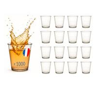 Table'Colors 1000 Verres Shooter 6cl - Transparent - Plastique Recyclable - Réutilisable - Solide - Marquage 2cl et 4cl - Idéal Pour Restaurant, Fête, Bar - Fabriqué en France