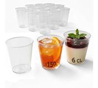 Table'Colors Pack 150 Verres Shooter - verrines 6cl - Transparent - Recyclable - Réutilisable - Solide - Marquage 2 t 4cl - Idéal Pour Restaurant, Fête, Bar - Fabriqué en France