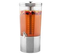 Tablecraft Distributeur de boissons haut de gamme, 19 litres, Tritan et acier inoxydable avec robinet ABS plaqué nickel