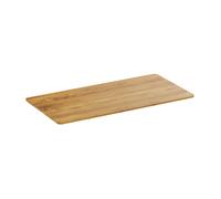 Plateau de bureau bords arrondis 150x75cm, bois clair rustique