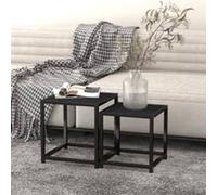 Tables à thé 2 pcs MDF Noir