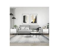 vidaXL Tables basses 2 pcs Bois d'ingénierie Blanc 50x46x50 cm