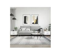 vidaXL Tables basses 829445 2 pièces bois d'ingénierie blanc 50x50x40 cm