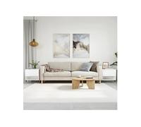 Vidaxl Tables Basses 2 Pcs Blanc Brillant 50x46x50cm Bois D'ingénierie Blanc
