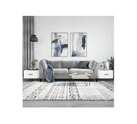 vidaXL Tables basses 829385 2 pièces 50x50x40 cm bois d'ingénierie blanc brillant