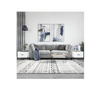 Vidaxl Tables Basses 2 Pcs Blanc Brillant 50x50x40cm Bois D'ingénierie Blanc
