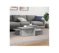 vidaXL Tables basses 2 pcs gris béton bois d'ingénierie 3216153