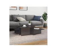 Tables basses 2 pcs gris brillant bois d'ingénierie 3216157