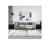 Tables basses 2 pcs noir 50x46x50 cm bois d'ingénierie 830927