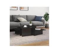 Vidaxl Tables Basses 2 Pcs Noir Brillant Bois D'ingénierie Marron