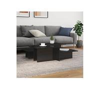 Tables basses 2 pcs noir brillant bois d'ingénierie 3216156