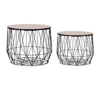 Tables basses 2 pcs Noir - vidaXL