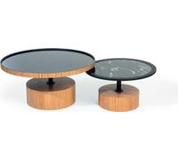Tables basses 2x nouveau luxe tables en verre consoles ensemble de meubles design JVmoebel