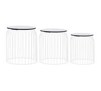 Tables Basses 3 Pcs Blanc - Vidaxl Blanc