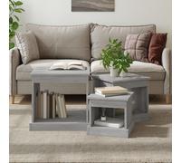 Tables basses 3 pcs chêne fumé bois d'ingénierie table latérale vidaXL