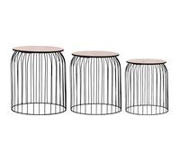 Tables Basses 3 pcs Noir Table Gigogne Table d'Appoint Salon Canapé vidaXL