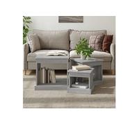 Tables basses 3 pcs sonoma gris bois d'ingénierie816494