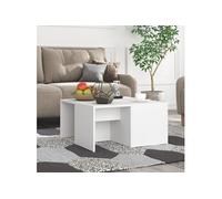 Tables basses 4 pcs blanc 33x33x33 cm bois d ingénierie