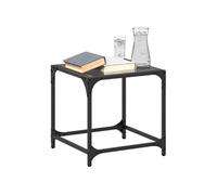 vidaXL Table basse en acier avec dessus en verre transparent 40x40x40 cm