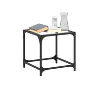 Tables basses avec dessus en verre transparent 2 pcs acier, table d'appoint, table de salon, table à thé, bout de 845959