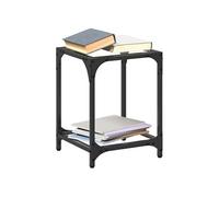 Vidaxl Tables Basses Avec Dessus En Verre Transparent 2 Pcs Acier