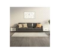 Tables basses avec pieds métal 2 pcs Blanc brillant 50x50x40 cm