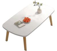 Tables Basses de Salon Pliable, Table d'appoint, Tables de Salon en Bois, Table Basse Peu encombrante pour la Maison, Le Bureau, la Chambre à Coucher, Le Salon de thé, 80x50cm,Blanc