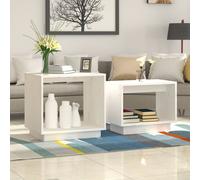 Vidaxl Tables Basses Gigognes 2 Pcs Blanc Bois De Pin Massif Blanc