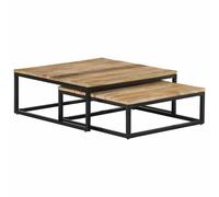 vidaXL Tables gigognes 320389 – Bois solide de manguier – 2 pièces