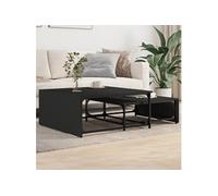 vidaXL Tables Basses Gigognes 2 pcs, Bouts de Canapé, Tables d'Appoint Salon Salle de Séjour Intérieur, Moderne, Noir Bois 845331