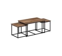 Vidaxl Tables Basses Gigognes 3 Pcs Bois Massif De Teck Marron