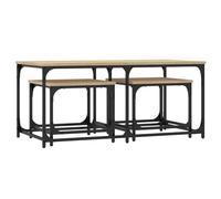 Tables basses gigognes 3 pcs chêne sonoma bois d ingénierie