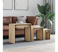 Tables basses gigognes 3 pcs chêne sonoma bois d ingénierie