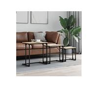 Tables basses gigognes 3 pcs chêne sonoma bois d'ingénierie837818